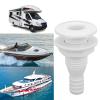 Yctze Thru Hull Connector Hull Fittings 5/8in Thru Hull Fitting Straight ABS Impact Hose Connector Accessory for Boats Marines(Black) view 2