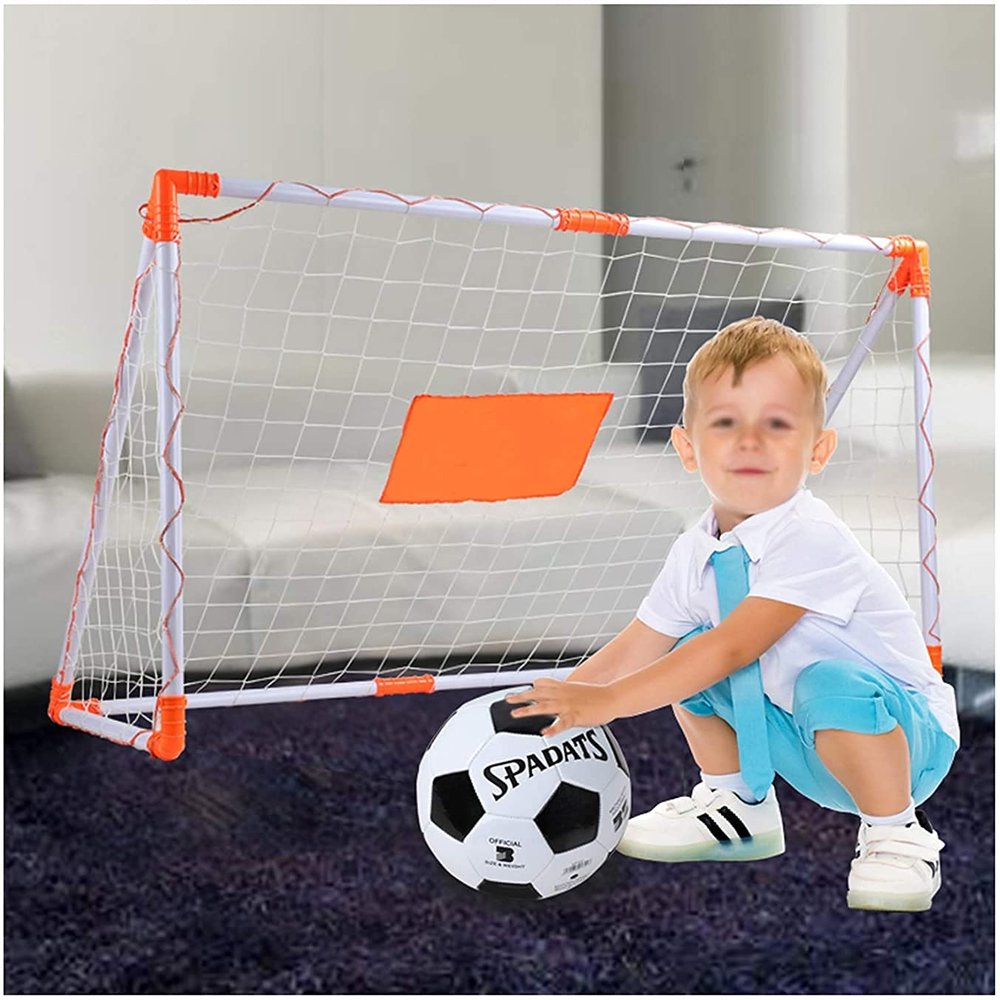LSDRALOBBEB Mini Soccer Goal Portable Soccer Net Pop Up Goal Nets Pop-Up Football Goal ChildrenS Garden ABS Football Net Post Football Goals Indoor and Outdoor Football Goals 1112