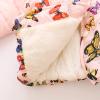Ikevan 6M-3Y Winter Baby Girls Butterfly Print Thicken Keep Warm Hooded Jacket Coat Warm Little Kids Jacket Coat (Pink, 2-3 Years) view 3