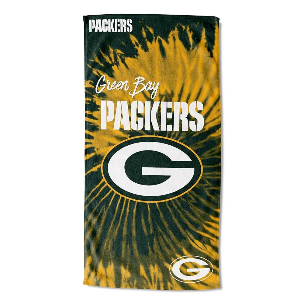 Northwest NFL Green Bay Packers Unisex-Adult Beach Towel, 30" x 60", Psychedelic