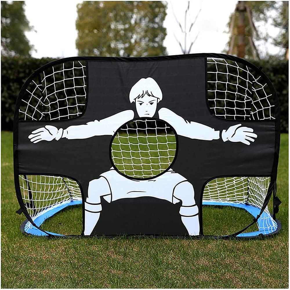 LSDRALOBBEB Mini Soccer Goal Portable Soccer Net Pop Up Goal Nets 2 in 1 Pop-Up Simple Football Training Equipment Football Goals Folding Portable Kids Football Goal Suitable for Outdoor Gardens 1112