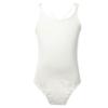 HULIJA Kids Girls Ballet Dance Gymnastic Leotard Bodysuit Sleeveless Shoulder Straps Criss Cross Back Jumpsuit White 10-12 Years view 1