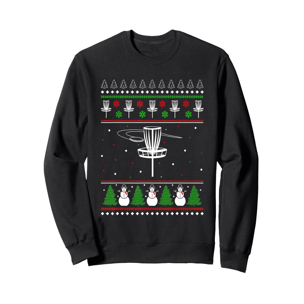 Funny Disc Golf Ugly Christmas Sweater Pajama For Men Women Sweatshirt
