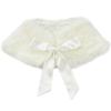 HULIJA Girls Princess Faux Fur Wraps Shawl Flower Girls Bolero Shrug Cape Party Wedding Dress Up Outerwear Beige One_Size view 1