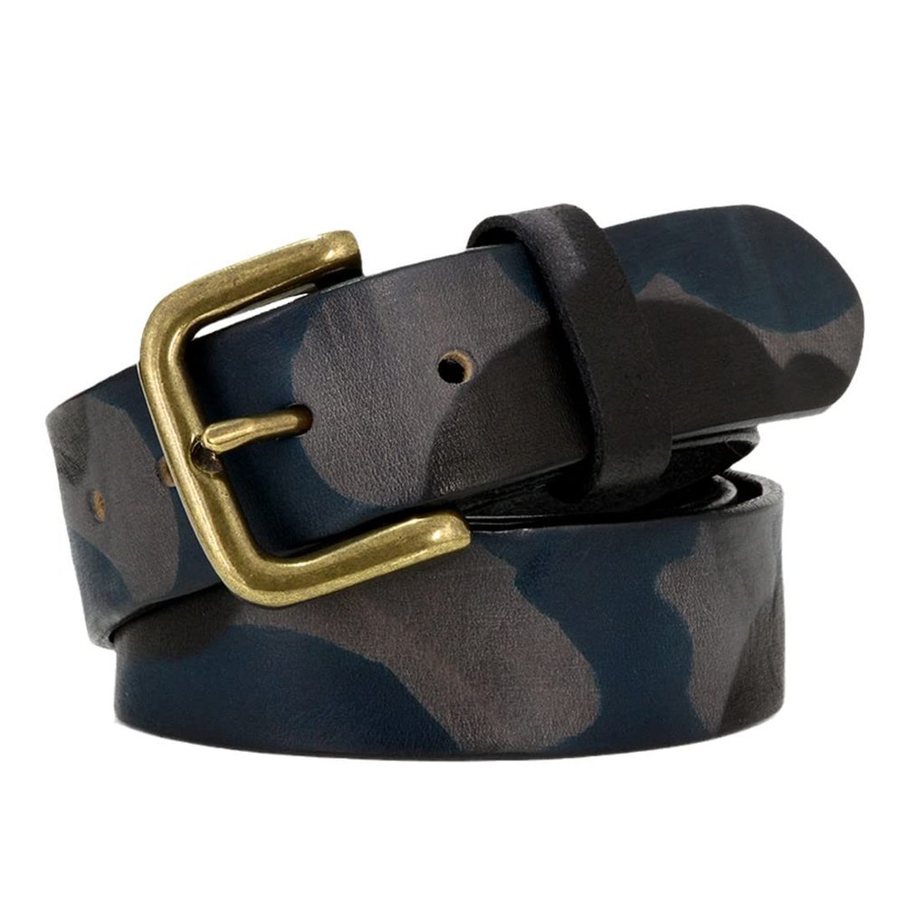 Camouflage Tactical Belt Rigid Solid Brass Buckle Sports Belt Leather Belt Military Unisex Belt