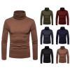 Kaxiya2021 Men's Turtleneck Long Sleeve T Shirt Lightweight Slim Fit Basic Thermal Pullover Cotton Soft Solid Base Layer Shirt (Brown,Medium) view 4