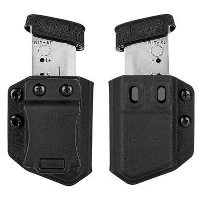 Aecktech 2 Pack Universal Mag Carrier IWB/OWB Magazine Holster Fits: 9mm/.40 Double/Single Stack|.45ACP Double/Single Stack,for Right & Left Hand Ambidextrous Concealed Carry