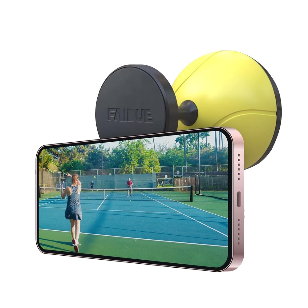 FAIDUE Tennis & Pickleball Fence Phone Mount - Gift Idea for Men and Women - Training Accessories for Boys and Girls - Record Stream and Relive Your Tennis Matches