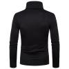 Kaxiya2021 Men's Turtleneck Long Sleeve T Shirt Lightweight Slim Fit Basic Thermal Pullover Cotton Soft Solid Base Layer Shirt (Black,Medium) view 3