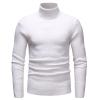 Kaxiya2021 Men's Long Sleeve Turtleneck Sweater Slim Thermal Knitted Twisted Pullover Basic Solid Casual Soft Comfy Jumpers (White,Medium) view 1