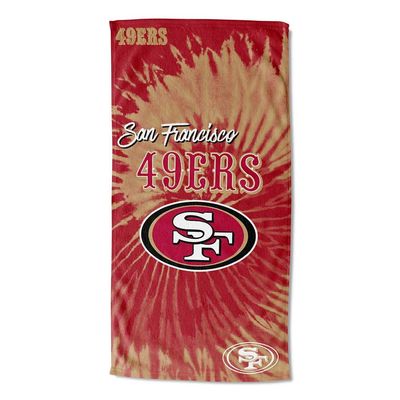 Northwest NFL San Francisco 49ers Unisex-Adult Beach Towel, 30" x 60", Psychedelic