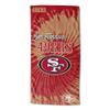 Northwest NFL San Francisco 49ers Unisex-Adult Beach Towel, 30" x 60", Psychedelic view 1