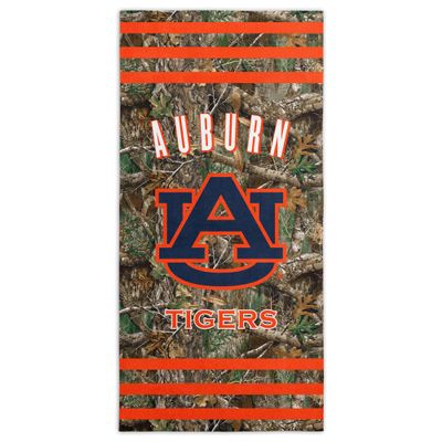 Northwest NCAA Auburn Tigers Unisex-Adult Beach Towel, 30" x 60", Realtree Stripes