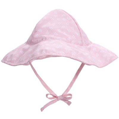 Brook + Bay Baby Sun Hat - Beach Hat, Summer Hat, Swim Hat for Baby Large - Pink Floral