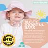 Brook + Bay Baby Sun Hat - Beach Hat, Summer Hat, Swim Hat for Baby Large - Pink Floral view 2