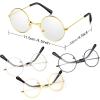 Zjoey 3 Pairs Kid Santa Claus Glasses Metal Wire Rim Clear Lens Eyewear Fabric Doll Dress Up Eyeglasses Dolls Costume Accessories for Old Man Old Lady Costume (4.53 Inch, Fit for Kid Costume) view 4