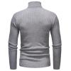 Kaxiya2021 Men's Long Sleeve Turtleneck Sweater Slim Thermal Knitted Twisted Pullover Basic Solid Casual Soft Comfy Jumpers (Dark Gray,X-Large) view 2