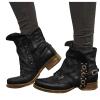Bcshiye Ankle Boots for Women Low Heel,Fashion Slip-on Dressy Round Toe Combat Boots Comfort Western Chelsea Booties view 1