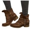 Bcshiye Ankle Boots for Women Low Heel,Fashion Slip-on Dressy Round Toe Combat Boots Comfort Western Chelsea Booties view 1