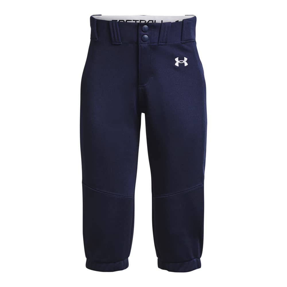 Under Armour Girls Utility Softball Pants 22, (410) Midnight Navy / / Baseball Gray, Medium