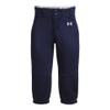 Under Armour Girls Utility Softball Pants 22, (410) Midnight Navy / / Baseball Gray, Medium view 1