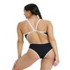 ARENA Women's Icons Solid Sports Swimsuit Super Fly Back Racing Training Competitive Swim Bathing Suit Athletic Swimwear, Black/White Logo, US Size 28 view 2