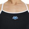 ARENA Women's Icons Solid Sports Swimsuit Super Fly Back Racing Training Competitive Swim Bathing Suit Athletic Swimwear, Black/White Logo, US Size 28 view 4