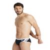 ARENA Men's Icons Swim Brief Solid MaxLife Athletic Swimwear Professional Training Swimsuit Trunk Sports Bathing Suit, Black/White Logo, US Size 40 view 1