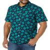 Amazon Essentials Short Sleeve Shirt for Men, Available in Big & Tall, Navy Leaf Print, X-Small view 1