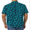 Amazon Essentials Short Sleeve Shirt for Men, Available in Big & Tall, Navy Leaf Print, X-Small view 2