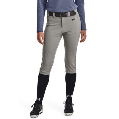 Under Armour Womens Utility Softball Pants 22, (075) Baseball Gray / / Black, X-Small