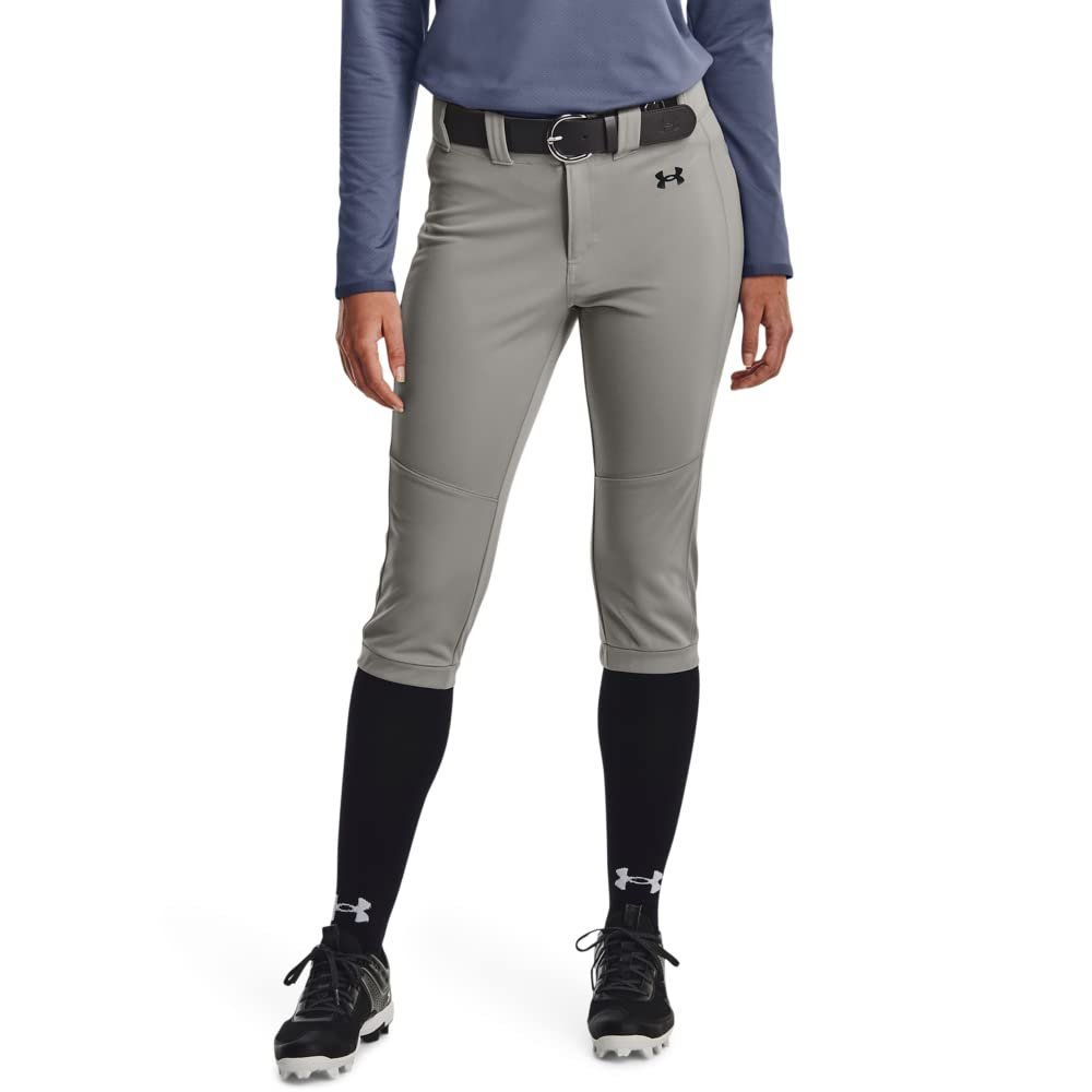 Under Armour Womens Utility Softball Pants 22, (075) Baseball Gray / / Black, X-Small
