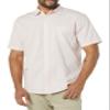 Amazon Essentials Short Sleeve Shirt for Men, Available in Big & Tall, Pink Stripe, Medium view 1