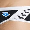 ARENA Men's Icons Swim Brief Solid MaxLife Athletic Swimwear Professional Training Swimsuit Trunk Sports Bathing Suit, Black/White Logo, US Size 38 view 4