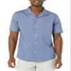 Amazon Essentials Men's Vacation Cotton Button-Down Resort Shirt, Short Sleeve, Washed Blue, X-Small view 1