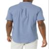 Amazon Essentials Men's Vacation Cotton Button-Down Resort Shirt, Short Sleeve, Washed Blue, X-Small view 2