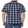 Amazon Essentials Short Sleeve Shirt for Men, Available in Big & Tall, Navy White Buffalo Plaid, Small view 2