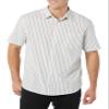 Amazon Essentials Short Sleeve Shirt for Men, Available in Big & Tall, Pink Teal Blue Stripe, X-Small view 1
