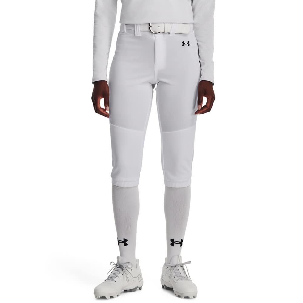 Under Armour Womens Utility Softball Pants 22, (100) White / / Black, Medium