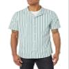 Amazon Essentials Men's Vacation Cotton Resort Shirt, Slim-Fit Short Sleeve, Multicolor Stripe, X-Small view 1