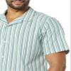 Amazon Essentials Men's Vacation Cotton Resort Shirt, Slim-Fit Short Sleeve, Multicolor Stripe, X-Small view 4
