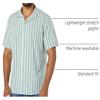 Amazon Essentials Men's Vacation Cotton Button-Down Short Sleeve Resort Shirt, Light Blue Stripe, X-Large view 4