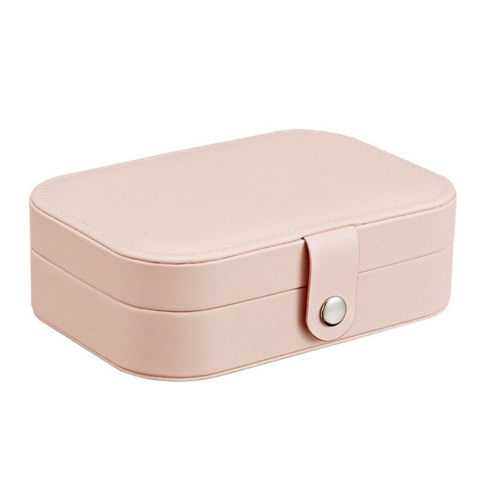 HANRUO Universal Jewelry Organizer with Leather Button, Storage Cabinet, Exhibition, Box. (Color : Rose)