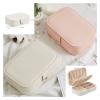 HANRUO Universal Jewelry Organizer with Leather Button, Storage Cabinet, Exhibition, Box. (Color : Rose) view 4