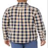 Amazon Essentials Men's Long-Sleeve Regular-Fit Stretch Poplin Shirt, Navy Peach Plaid, Small view 2