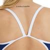 ARENA Women's Icons Solid Sports Swimsuit Super Fly Back Racing Training Competitive Swim Bathing Suit Athletic Swimwear, Navy/White Logo, US Size 28 view 4