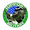Support Our Thin Green Line Military American Flag Eagle Decal (36" x 36") view 1