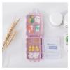 10 Grid Wheat Box, Health Care Travel Organizer, 7 Day Travel Divider, Travel Pod Storage Bag (Couleur : Blue) view 4