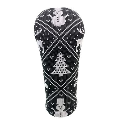 Black & White Christmas Sweater Hybrid Club Headcover Handmade by BeeJos
