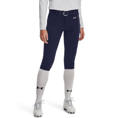 Under Armour Womens Utility Softball Pants 22, (410) Midnight Navy / / Baseball Gray, X-Small